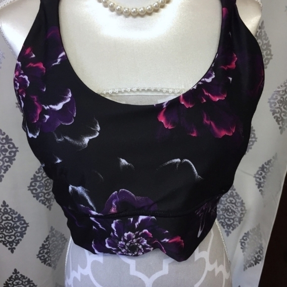 COPY - Athletic works Vibrant Floral Print Sports Bra - Picture 2 of 5